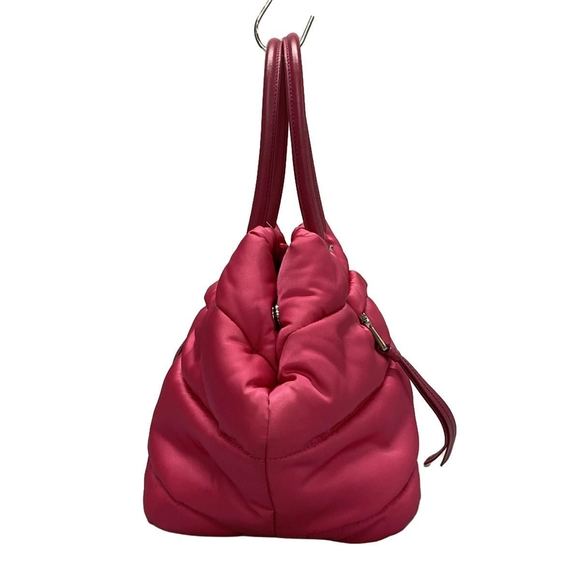Prada Tesuto Bomber Pink Tote Leather Bag - Picture 1 of 16